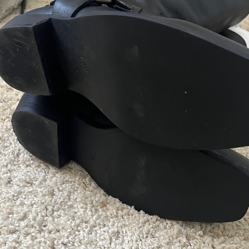 Jeffrey Campbell Black Leather MOTO Boots - Picture 7 of 7
